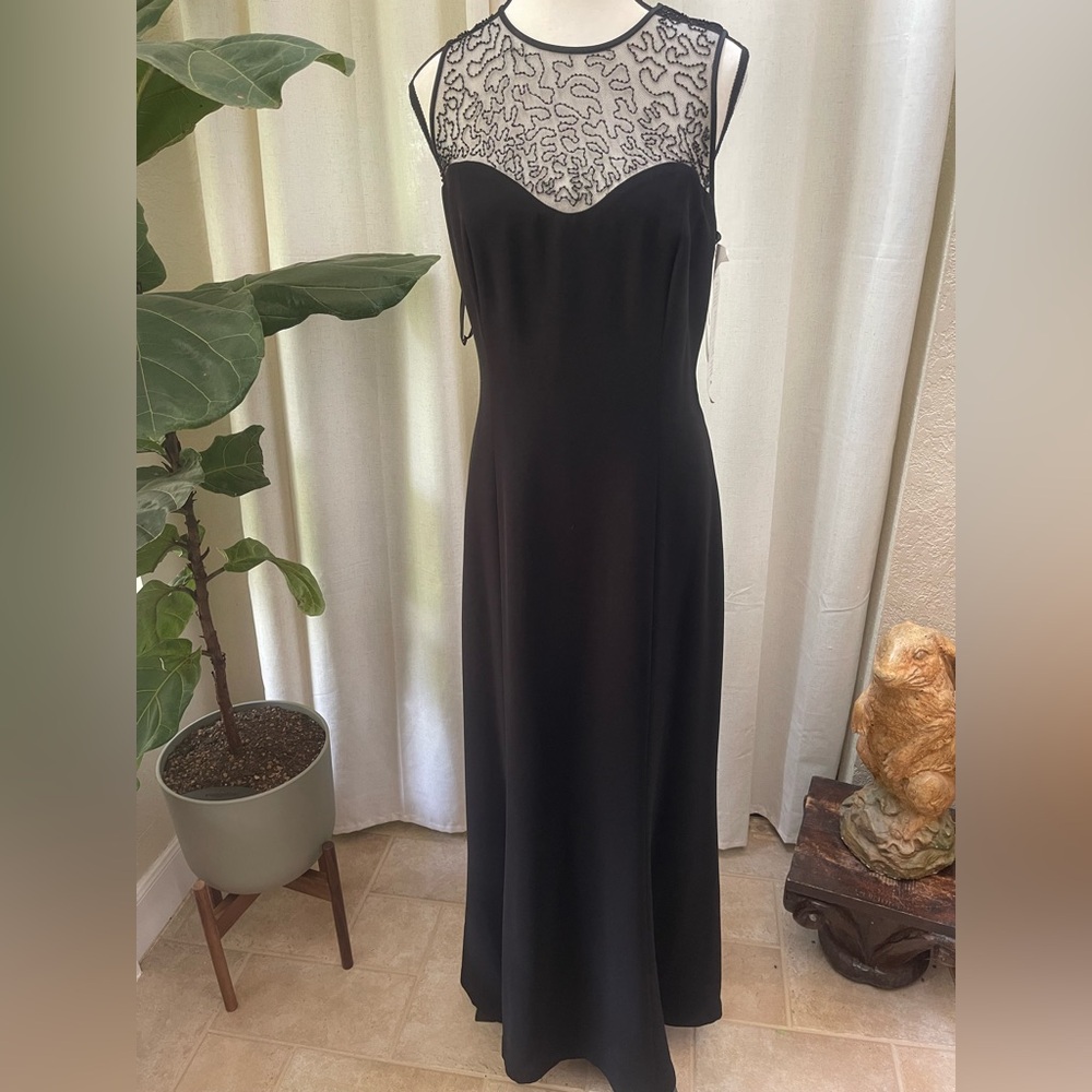 NEW Jones New York Black Sweetheart Evening Maxi Gown